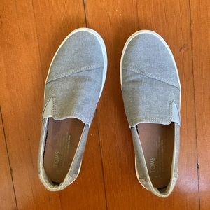 Light Gray Slip on Toms